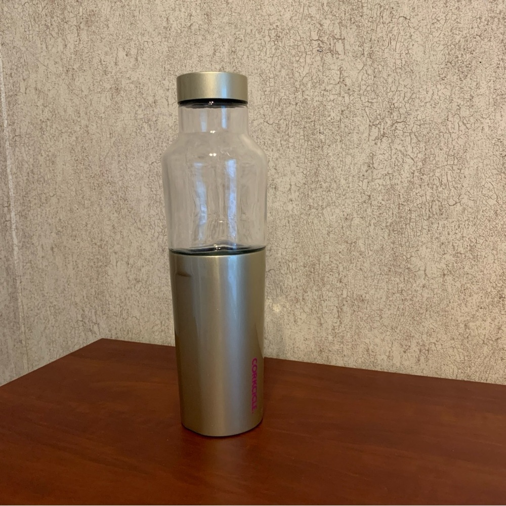 Corkcicle Glass and stainless steel Water Bottle Gold 20oz